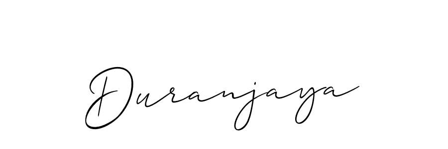 Make a beautiful signature design for name Duranjaya. With this signature (Allison_Script) style, you can create a handwritten signature for free. Duranjaya signature style 2 images and pictures png