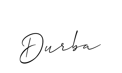 Use a signature maker to create a handwritten signature online. With this signature software, you can design (Allison_Script) your own signature for name Durba. Durba signature style 2 images and pictures png