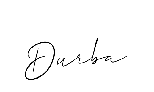 Design your own signature with our free online signature maker. With this signature software, you can create a handwritten (Allison_Script) signature for name Durba. Durba signature style 2 images and pictures png