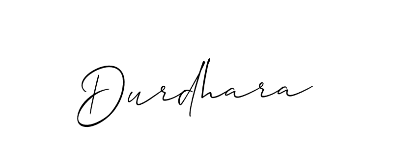 Allison_Script is a professional signature style that is perfect for those who want to add a touch of class to their signature. It is also a great choice for those who want to make their signature more unique. Get Durdhara name to fancy signature for free. Durdhara signature style 2 images and pictures png