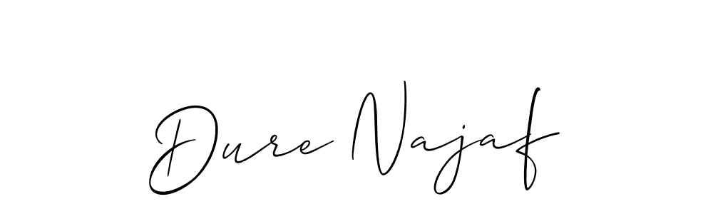 Also we have Dure Najaf name is the best signature style. Create professional handwritten signature collection using Allison_Script autograph style. Dure Najaf signature style 2 images and pictures png