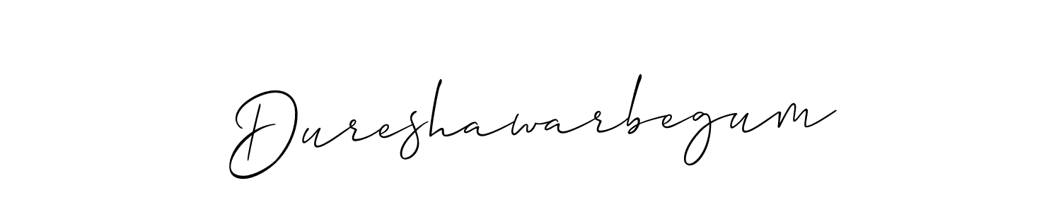 Best and Professional Signature Style for Dureshawarbegum. Allison_Script Best Signature Style Collection. Dureshawarbegum signature style 2 images and pictures png