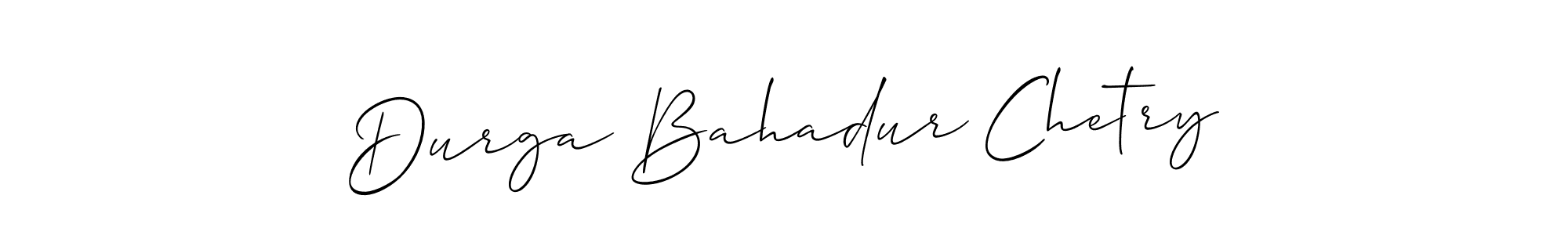 How to make Durga Bahadur Chetry name signature. Use Allison_Script style for creating short signs online. This is the latest handwritten sign. Durga Bahadur Chetry signature style 2 images and pictures png
