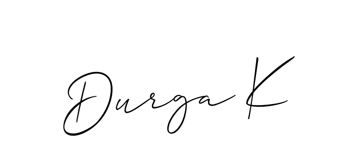 if you are searching for the best signature style for your name Durga K. so please give up your signature search. here we have designed multiple signature styles  using Allison_Script. Durga K signature style 2 images and pictures png