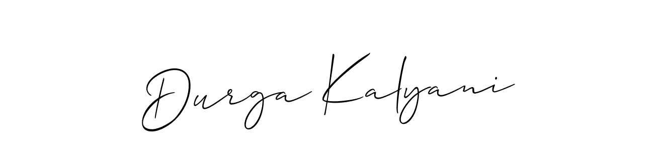 How to Draw Durga Kalyani signature style? Allison_Script is a latest design signature styles for name Durga Kalyani. Durga Kalyani signature style 2 images and pictures png