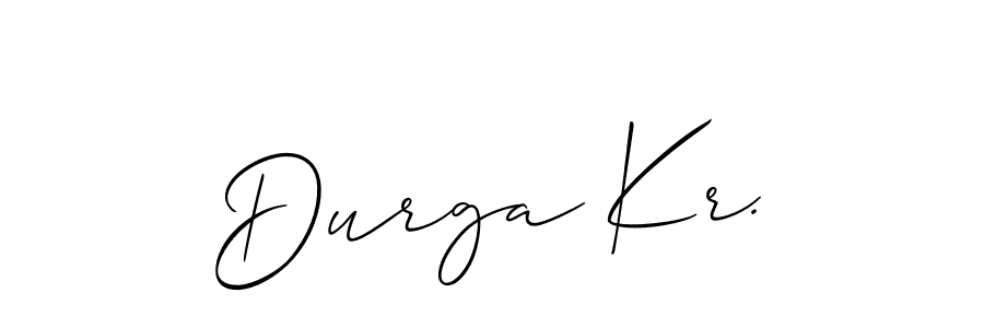 Use a signature maker to create a handwritten signature online. With this signature software, you can design (Allison_Script) your own signature for name Durga Kr.. Durga Kr. signature style 2 images and pictures png