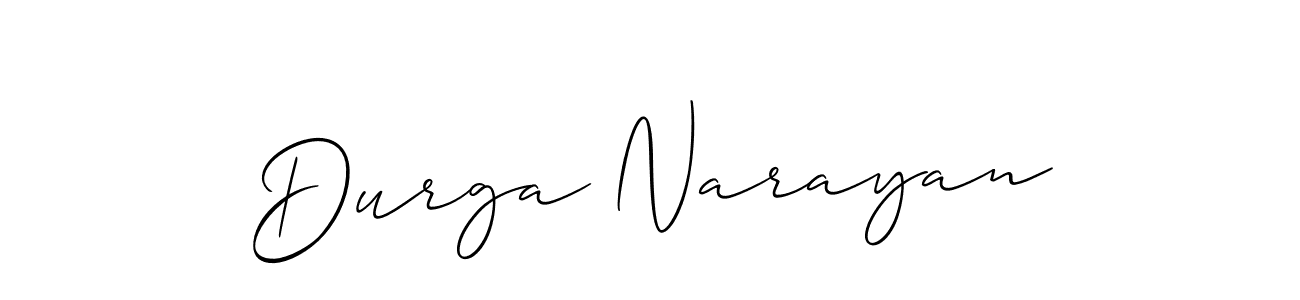 Design your own signature with our free online signature maker. With this signature software, you can create a handwritten (Allison_Script) signature for name Durga Narayan. Durga Narayan signature style 2 images and pictures png