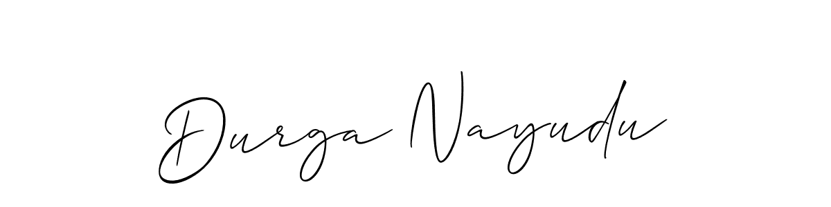 How to make Durga Nayudu name signature. Use Allison_Script style for creating short signs online. This is the latest handwritten sign. Durga Nayudu signature style 2 images and pictures png