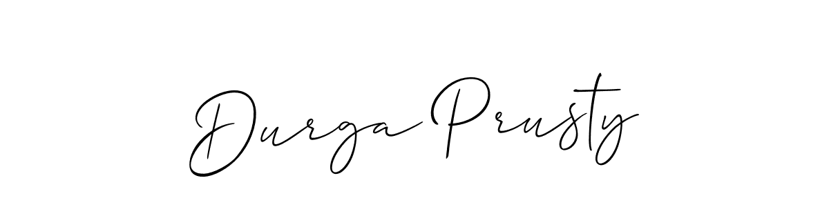 The best way (Allison_Script) to make a short signature is to pick only two or three words in your name. The name Durga Prusty include a total of six letters. For converting this name. Durga Prusty signature style 2 images and pictures png