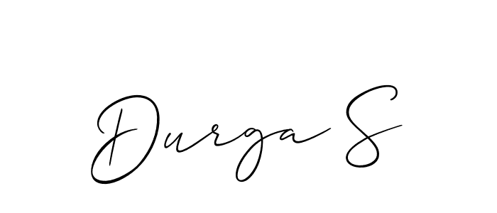 Allison_Script is a professional signature style that is perfect for those who want to add a touch of class to their signature. It is also a great choice for those who want to make their signature more unique. Get Durga S name to fancy signature for free. Durga S signature style 2 images and pictures png