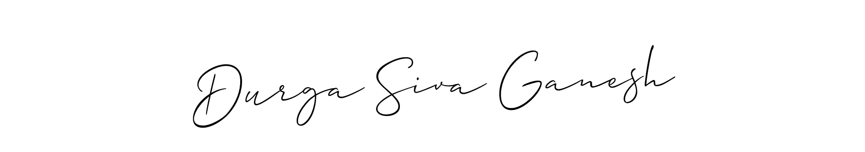 Durga Siva Ganesh stylish signature style. Best Handwritten Sign (Allison_Script) for my name. Handwritten Signature Collection Ideas for my name Durga Siva Ganesh. Durga Siva Ganesh signature style 2 images and pictures png