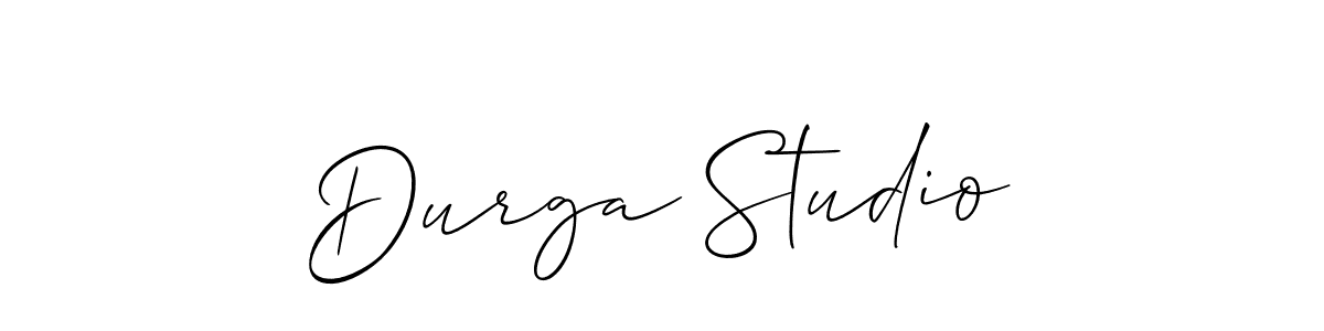 How to make Durga Studio signature? Allison_Script is a professional autograph style. Create handwritten signature for Durga Studio name. Durga Studio signature style 2 images and pictures png