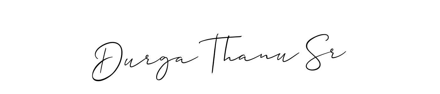 Similarly Allison_Script is the best handwritten signature design. Signature creator online .You can use it as an online autograph creator for name Durga Thanu Sr. Durga Thanu Sr signature style 2 images and pictures png