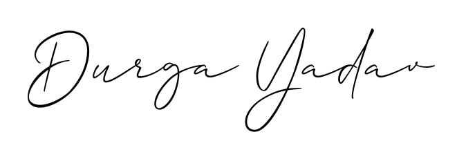 Designed for modern professionals: Durga Yadav name signature crafted with Allison_Script script. Ready for digital PDF workflows. Durga Yadav signature style 2 images and pictures png