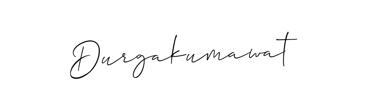 Create a beautiful signature design for name Durgakumawat. With this signature (Allison_Script) fonts, you can make a handwritten signature for free. Durgakumawat signature style 2 images and pictures png