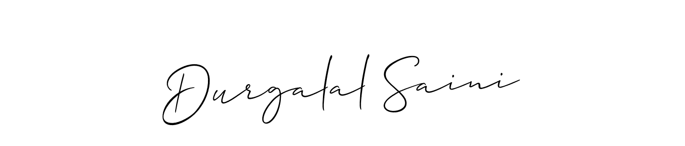 How to make Durgalal Saini name signature. Use Allison_Script style for creating short signs online. This is the latest handwritten sign. Durgalal Saini signature style 2 images and pictures png