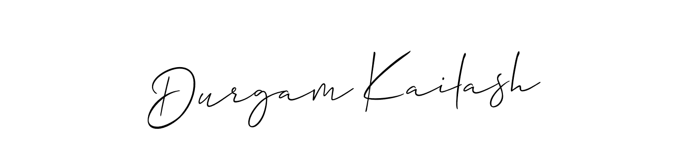 How to Draw Durgam Kailash signature style? Allison_Script is a latest design signature styles for name Durgam Kailash. Durgam Kailash signature style 2 images and pictures png