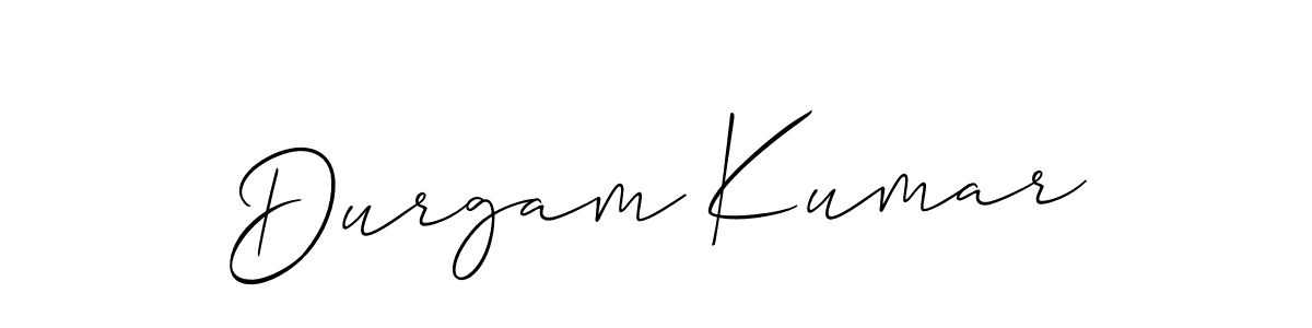 Allison_Script is a professional signature style that is perfect for those who want to add a touch of class to their signature. It is also a great choice for those who want to make their signature more unique. Get Durgam Kumar name to fancy signature for free. Durgam Kumar signature style 2 images and pictures png
