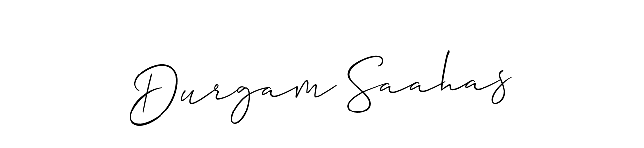 This is the best signature style for the Durgam Saahas name. Also you like these signature font (Allison_Script). Mix name signature. Durgam Saahas signature style 2 images and pictures png