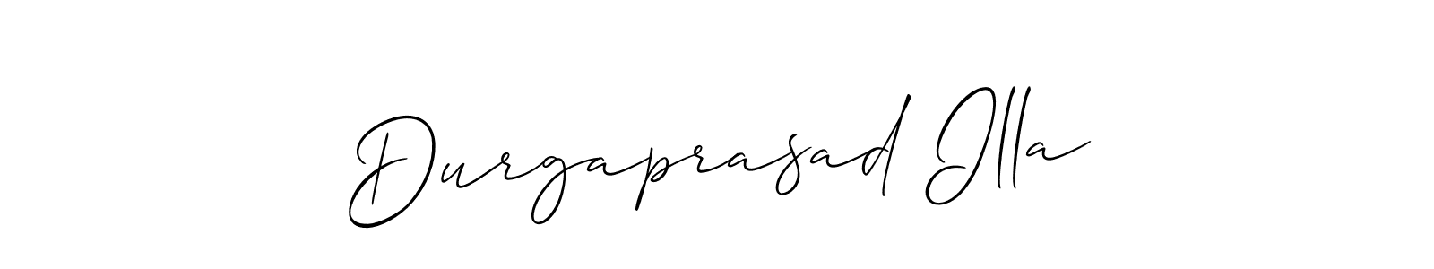 Make a beautiful signature design for name Durgaprasad Illa. With this signature (Allison_Script) style, you can create a handwritten signature for free. Durgaprasad Illa signature style 2 images and pictures png