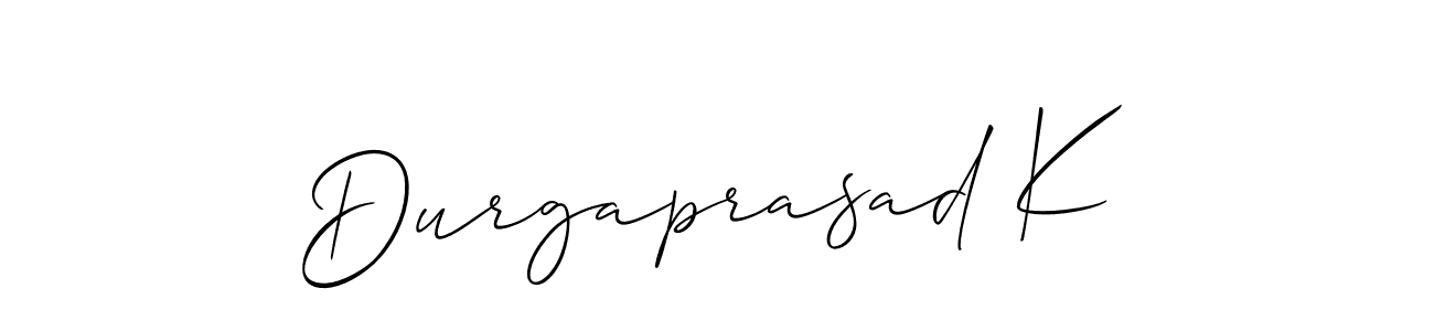 if you are searching for the best signature style for your name Durgaprasad K. so please give up your signature search. here we have designed multiple signature styles  using Allison_Script. Durgaprasad K signature style 2 images and pictures png