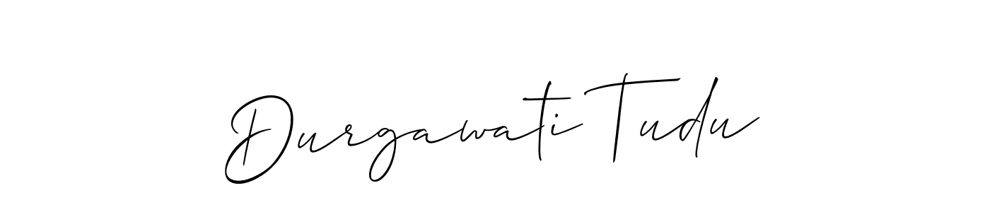 Use a signature maker to create a handwritten signature online. With this signature software, you can design (Allison_Script) your own signature for name Durgawati Tudu. Durgawati Tudu signature style 2 images and pictures png