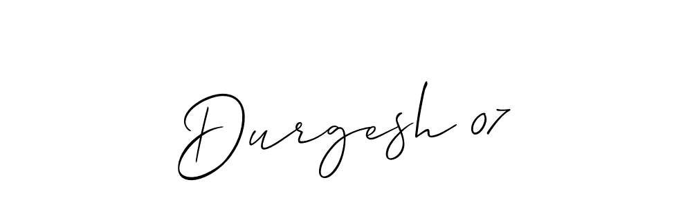 How to make Durgesh 07 signature? Allison_Script is a professional autograph style. Create handwritten signature for Durgesh 07 name. Durgesh 07 signature style 2 images and pictures png