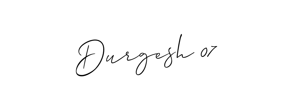 Make a beautiful signature design for name Durgesh 07. With this signature (Allison_Script) style, you can create a handwritten signature for free. Durgesh 07 signature style 2 images and pictures png