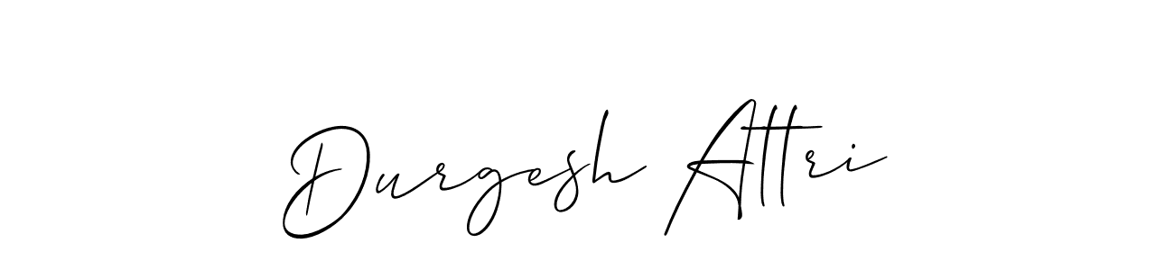 It looks lik you need a new signature style for name Durgesh Attri. Design unique handwritten (Allison_Script) signature with our free signature maker in just a few clicks. Durgesh Attri signature style 2 images and pictures png