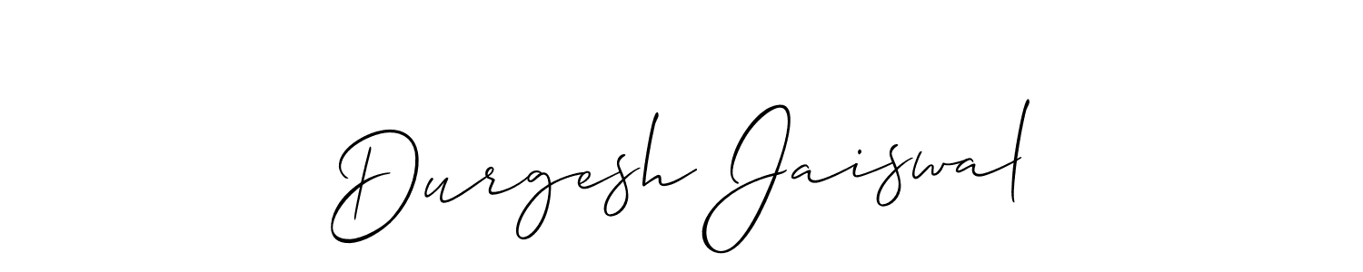 Also we have Durgesh Jaiswal name is the best signature style. Create professional handwritten signature collection using Allison_Script autograph style. Durgesh Jaiswal signature style 2 images and pictures png
