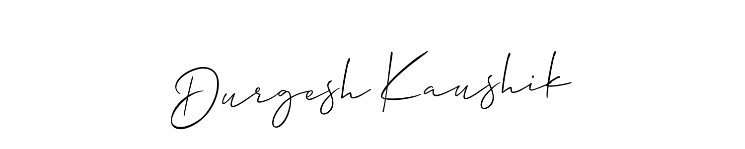 How to make Durgesh Kaushik name signature. Use Allison_Script style for creating short signs online. This is the latest handwritten sign. Durgesh Kaushik signature style 2 images and pictures png