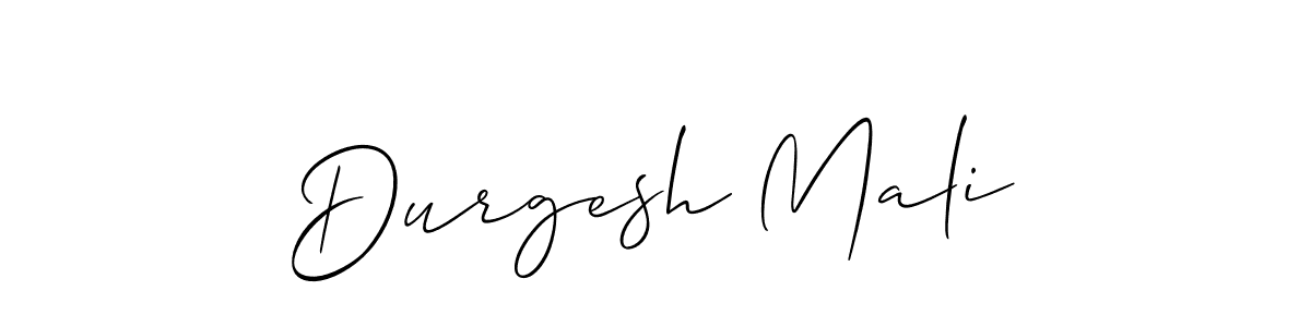 Make a beautiful signature design for name Durgesh Mali. With this signature (Allison_Script) style, you can create a handwritten signature for free. Durgesh Mali signature style 2 images and pictures png