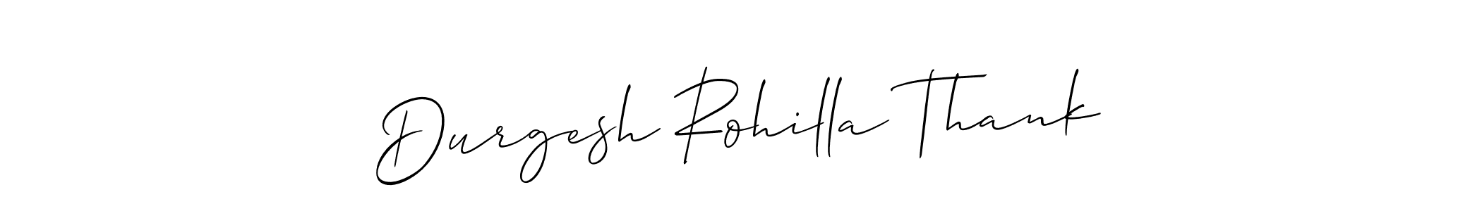 How to make Durgesh Rohilla Thank signature? Allison_Script is a professional autograph style. Create handwritten signature for Durgesh Rohilla Thank name. Durgesh Rohilla Thank signature style 2 images and pictures png