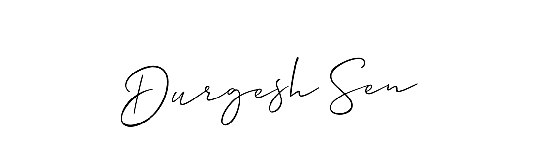 How to Draw Durgesh Sen signature style? Allison_Script is a latest design signature styles for name Durgesh Sen. Durgesh Sen signature style 2 images and pictures png
