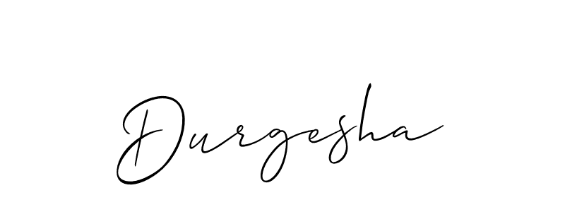 Make a beautiful signature design for name Durgesha. With this signature (Allison_Script) style, you can create a handwritten signature for free. Durgesha signature style 2 images and pictures png
