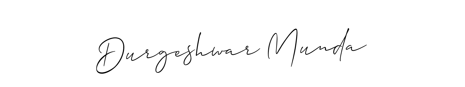 Durgeshwar Munda stylish signature style. Best Handwritten Sign (Allison_Script) for my name. Handwritten Signature Collection Ideas for my name Durgeshwar Munda. Durgeshwar Munda signature style 2 images and pictures png