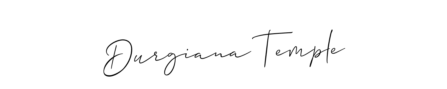It looks lik you need a new signature style for name Durgiana Temple. Design unique handwritten (Allison_Script) signature with our free signature maker in just a few clicks. Durgiana Temple signature style 2 images and pictures png