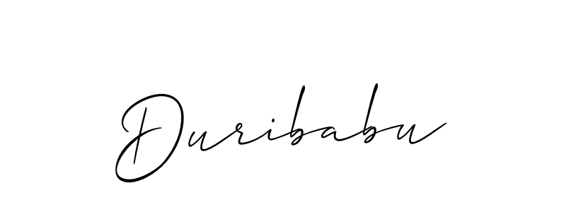 Allison_Script is a professional signature style that is perfect for those who want to add a touch of class to their signature. It is also a great choice for those who want to make their signature more unique. Get Duribabu name to fancy signature for free. Duribabu signature style 2 images and pictures png