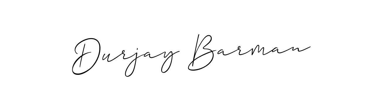 Create a beautiful signature design for name Durjay Barman. With this signature (Allison_Script) fonts, you can make a handwritten signature for free. Durjay Barman signature style 2 images and pictures png