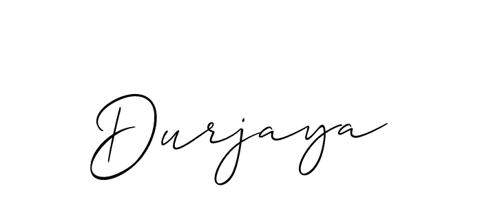 Use a signature maker to create a handwritten signature online. With this signature software, you can design (Allison_Script) your own signature for name Durjaya. Durjaya signature style 2 images and pictures png