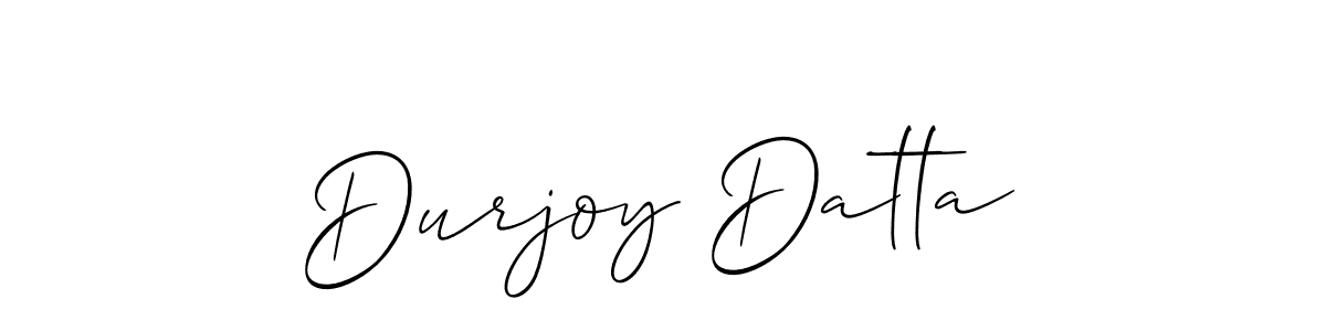 Allison_Script is a professional signature style that is perfect for those who want to add a touch of class to their signature. It is also a great choice for those who want to make their signature more unique. Get Durjoy Datta name to fancy signature for free. Durjoy Datta signature style 2 images and pictures png