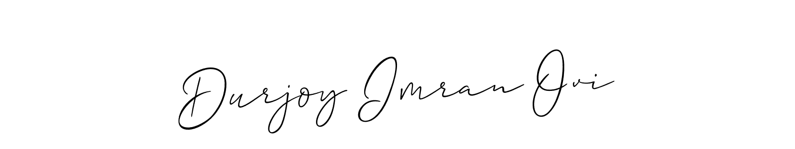 How to make Durjoy Imran Ovi signature? Allison_Script is a professional autograph style. Create handwritten signature for Durjoy Imran Ovi name. Durjoy Imran Ovi signature style 2 images and pictures png
