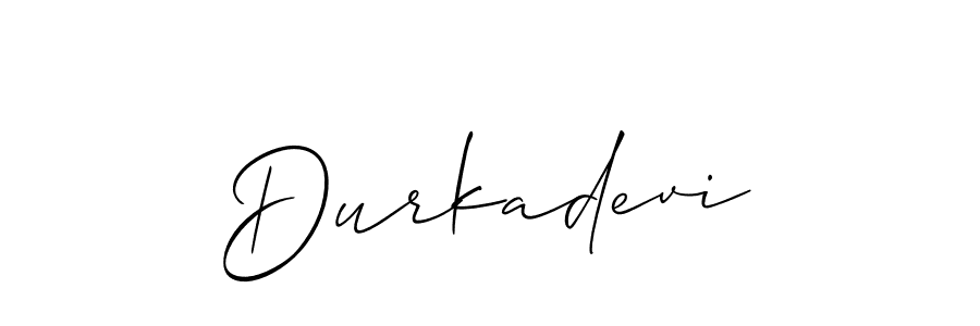 Durkadevi stylish signature style. Best Handwritten Sign (Allison_Script) for my name. Handwritten Signature Collection Ideas for my name Durkadevi. Durkadevi signature style 2 images and pictures png