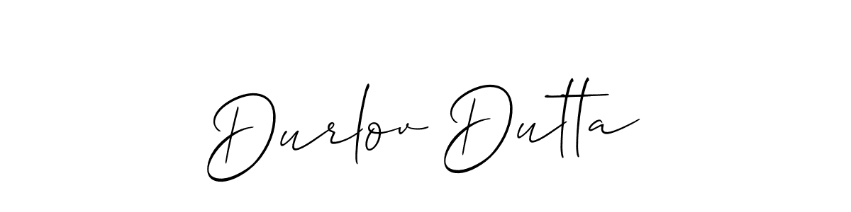 How to Draw Durlov Dutta signature style? Allison_Script is a latest design signature styles for name Durlov Dutta. Durlov Dutta signature style 2 images and pictures png