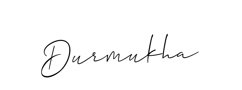 Use a signature maker to create a handwritten signature online. With this signature software, you can design (Allison_Script) your own signature for name Durmukha. Durmukha signature style 2 images and pictures png