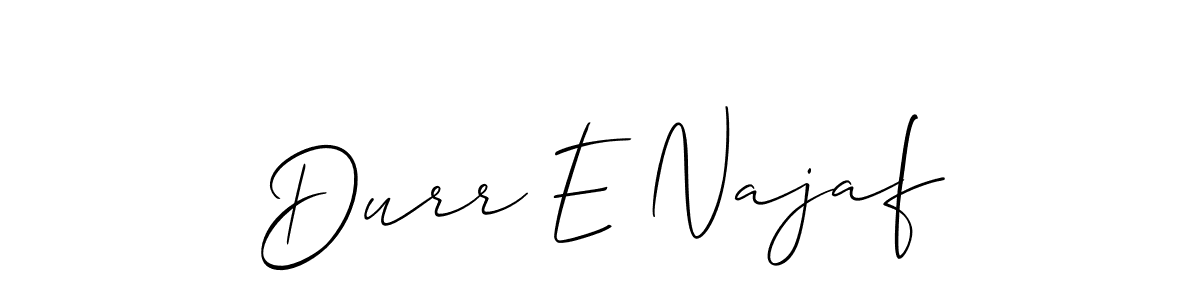 Durr E Najaf stylish signature style. Best Handwritten Sign (Allison_Script) for my name. Handwritten Signature Collection Ideas for my name Durr E Najaf. Durr E Najaf signature style 2 images and pictures png