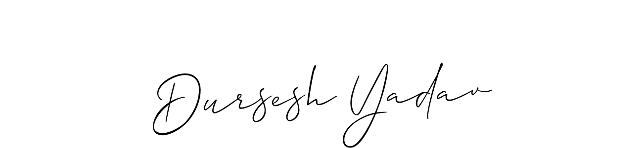 Use a signature maker to create a handwritten signature online. With this signature software, you can design (Allison_Script) your own signature for name Dursesh Yadav. Dursesh Yadav signature style 2 images and pictures png