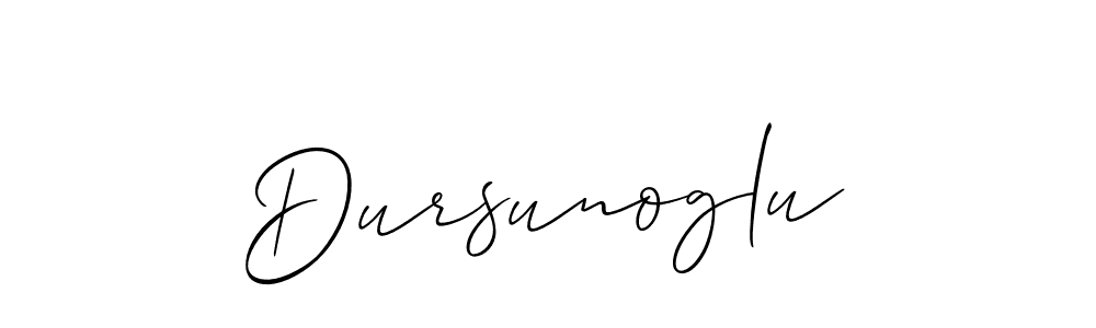 It looks lik you need a new signature style for name Dursunoglu. Design unique handwritten (Allison_Script) signature with our free signature maker in just a few clicks. Dursunoglu signature style 2 images and pictures png