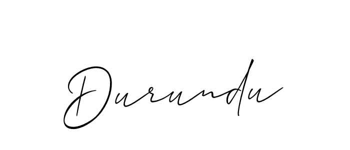 It looks lik you need a new signature style for name Durundu. Design unique handwritten (Allison_Script) signature with our free signature maker in just a few clicks. Durundu signature style 2 images and pictures png