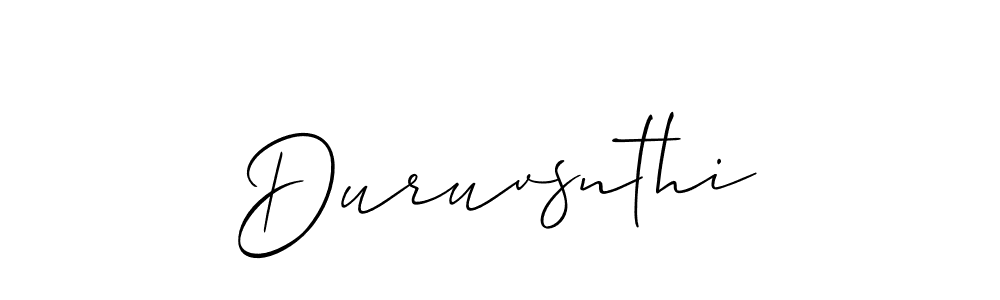 How to make Duruvsnthi signature? Allison_Script is a professional autograph style. Create handwritten signature for Duruvsnthi name. Duruvsnthi signature style 2 images and pictures png